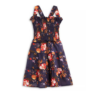 Sea Girls' Esme Smocked Dress Navy Big Kid Size 12 0729